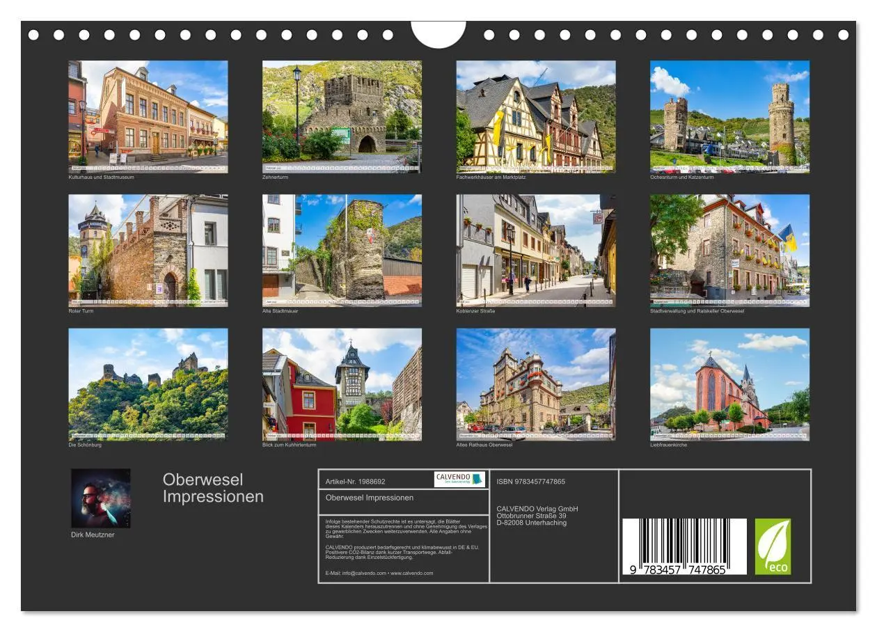 Bild: 9783457747865 | Oberwesel Impressionen (Wandkalender 2026 DIN A4 quer), CALVENDO...