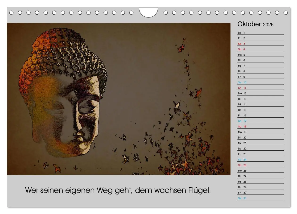 Bild: 9783457817865 | Lebenskraft Buddha (Wandkalender 2026 DIN A4 quer), CALVENDO...
