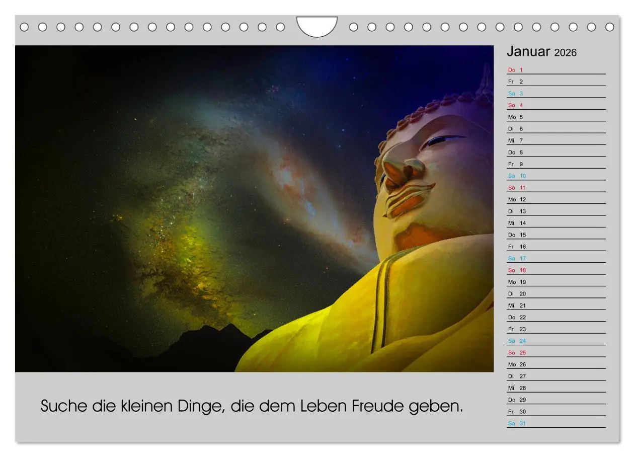 Bild: 9783457817865 | Lebenskraft Buddha (Wandkalender 2026 DIN A4 quer), CALVENDO...