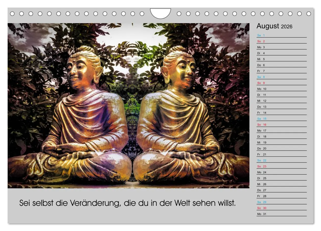 Bild: 9783457817865 | Lebenskraft Buddha (Wandkalender 2026 DIN A4 quer), CALVENDO...