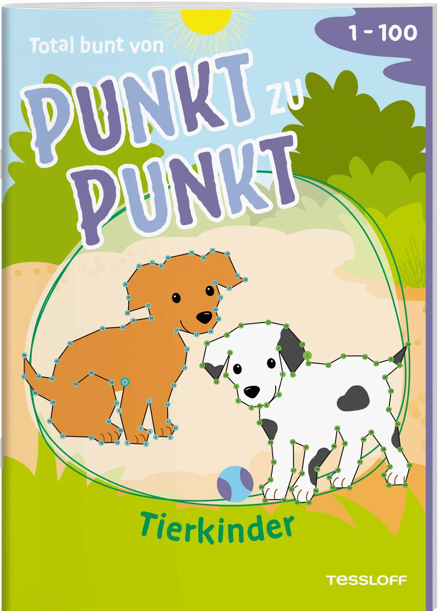 Cover: 9783788647865 | Total bunt von Punkt zu Punkt. Tierkinder. Von 1 bis 100 | Broschüre