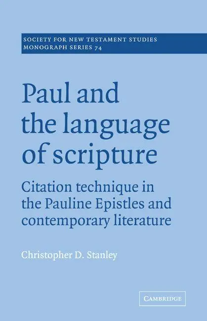 Cover: 9780521077965 | Paul and the Language of Scripture | Christopher D. Stanley | Buch