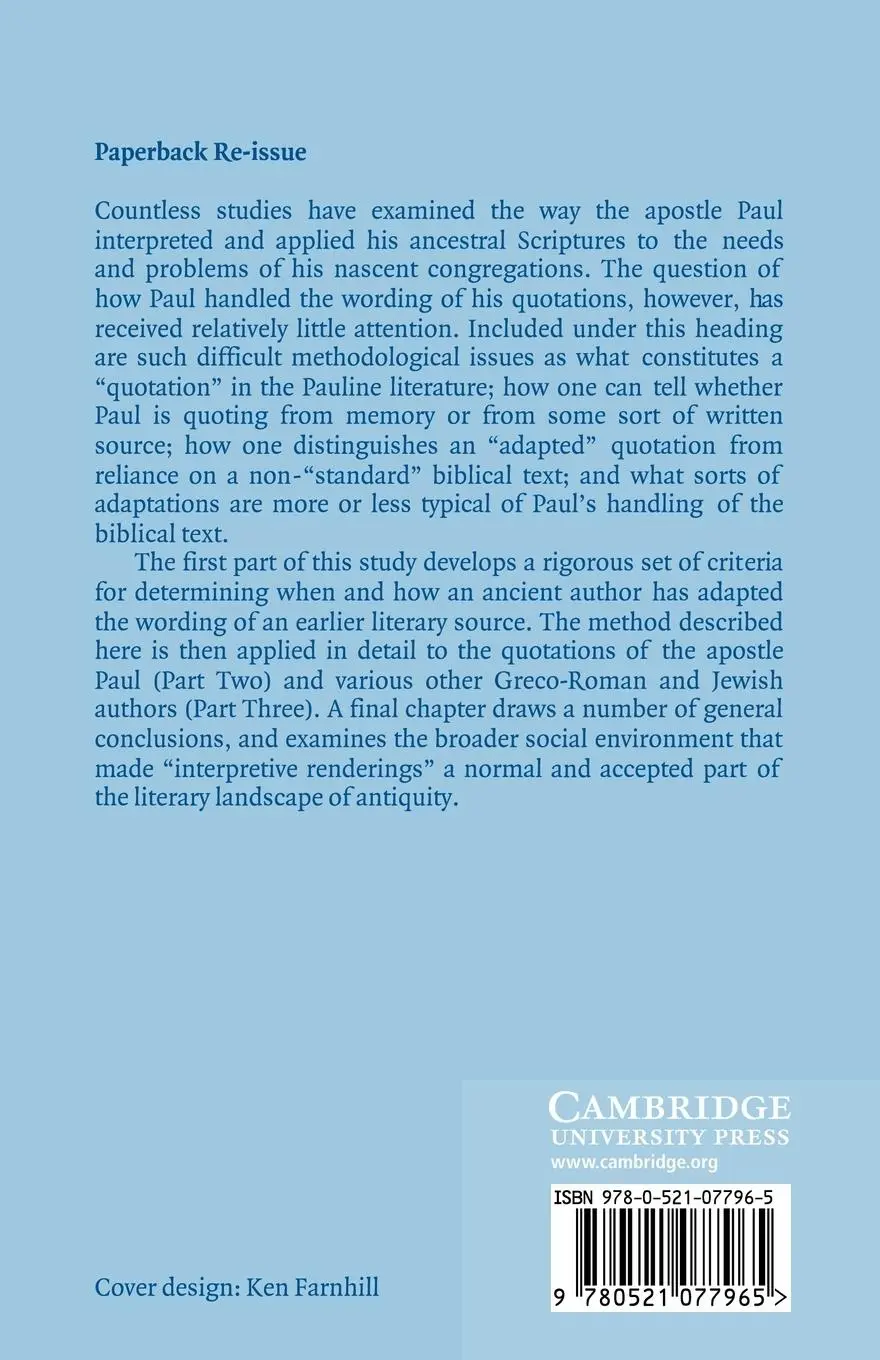 Rückseite: 9780521077965 | Paul and the Language of Scripture | Christopher D. Stanley | Buch