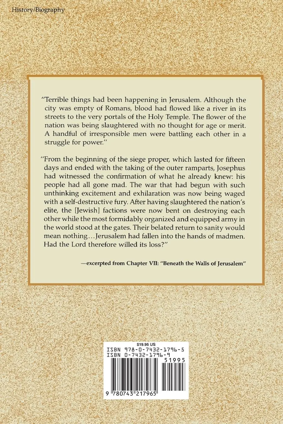 Rückseite: 9780743217965 | Flavius Josephus | Mireille Hadas-Lebel | Taschenbuch | Englisch
