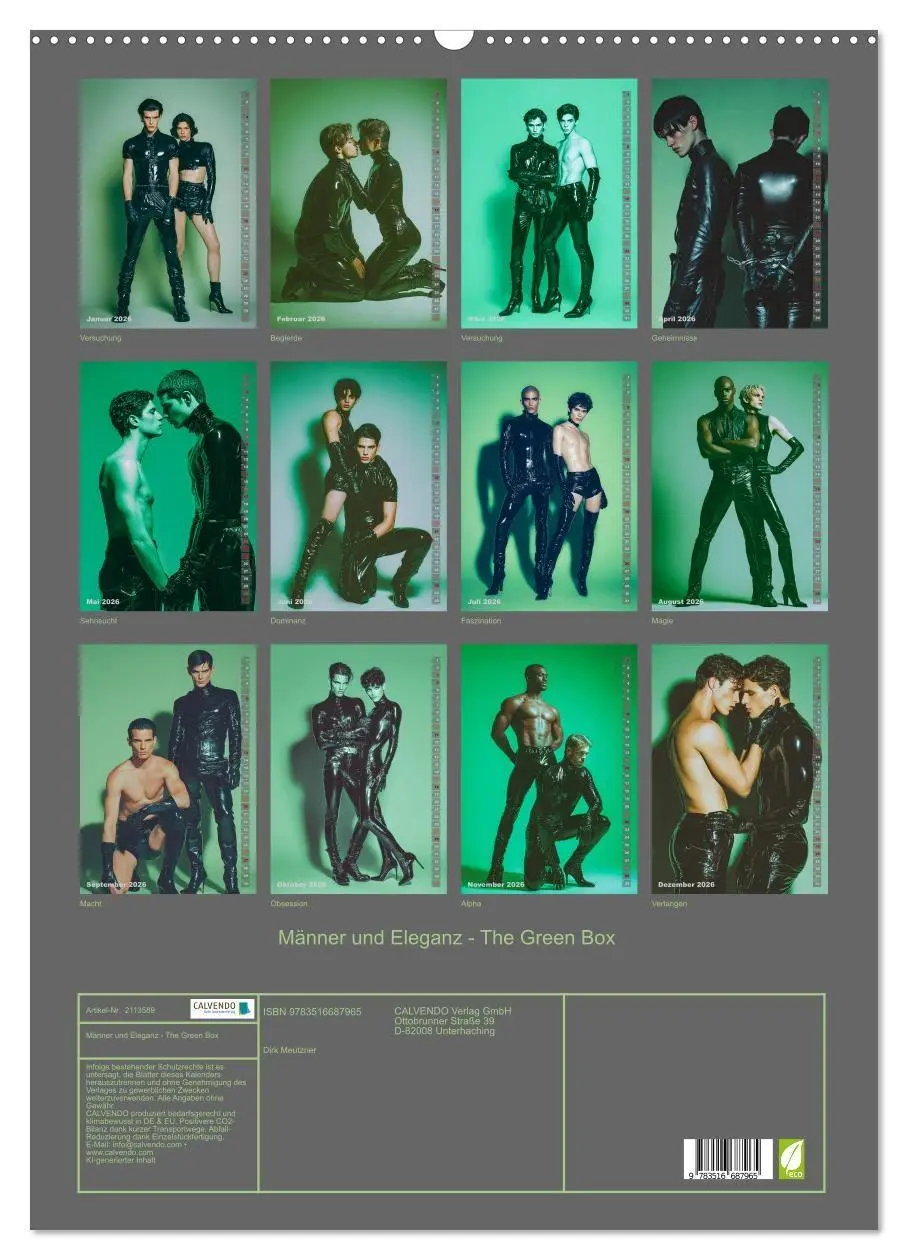 Bild: 9783516687965 | Männer und Eleganz - The Green Box (Wandkalender 2026 DIN A2 hoch),...