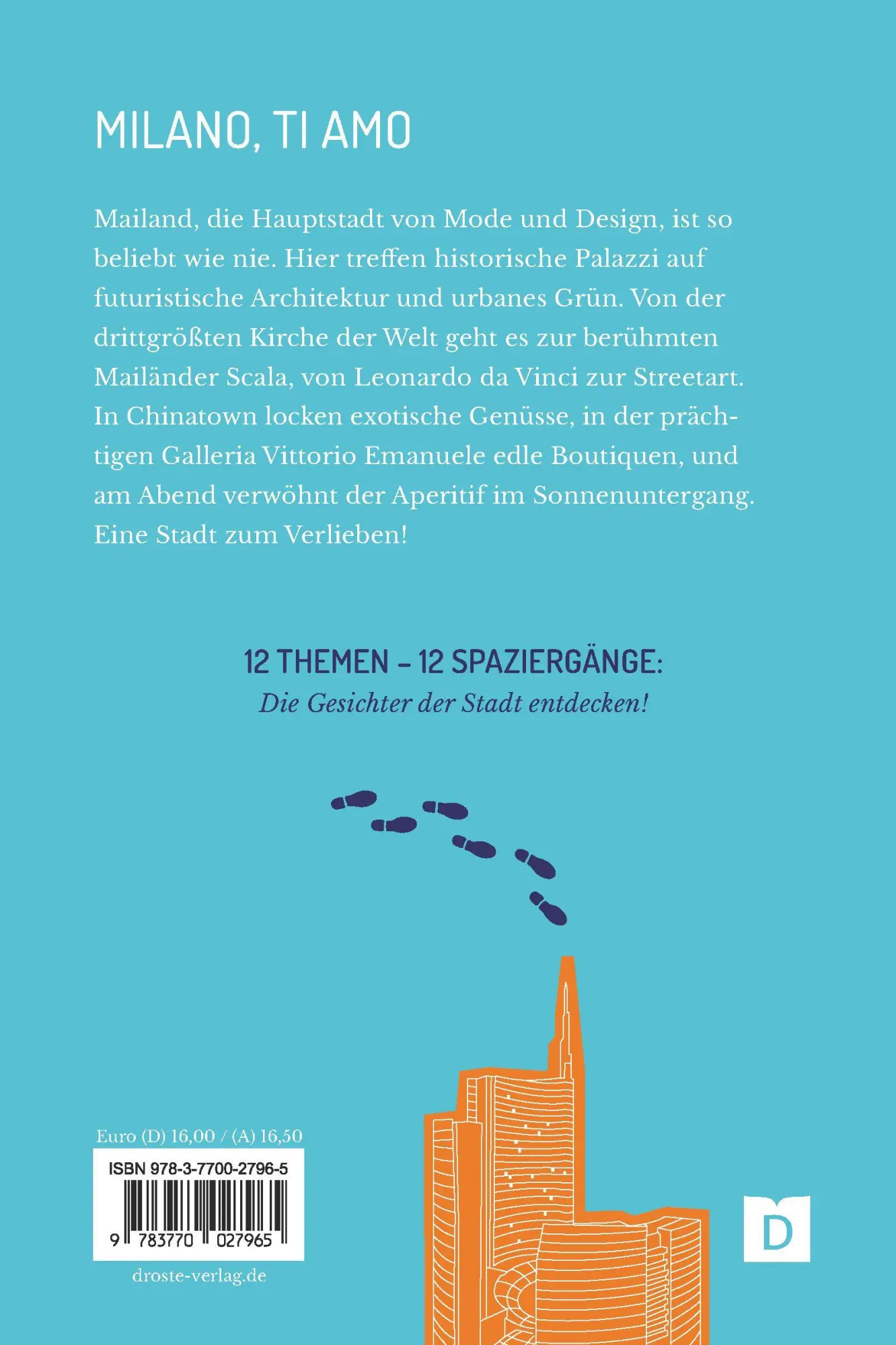 Rückseite: 9783770027965 | Zu Fuß durch Mailand | Andrea Rodat | Taschenbuch | 168 S. | Deutsch
