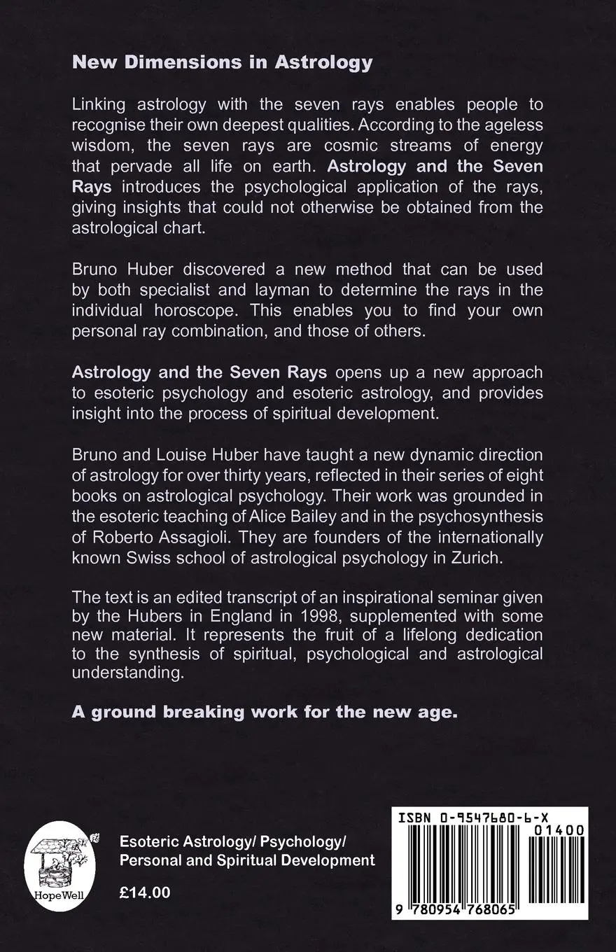 Rückseite: 9780954768065 | Astrology and the Seven Rays | Bruno Huber (u. a.) | Taschenbuch