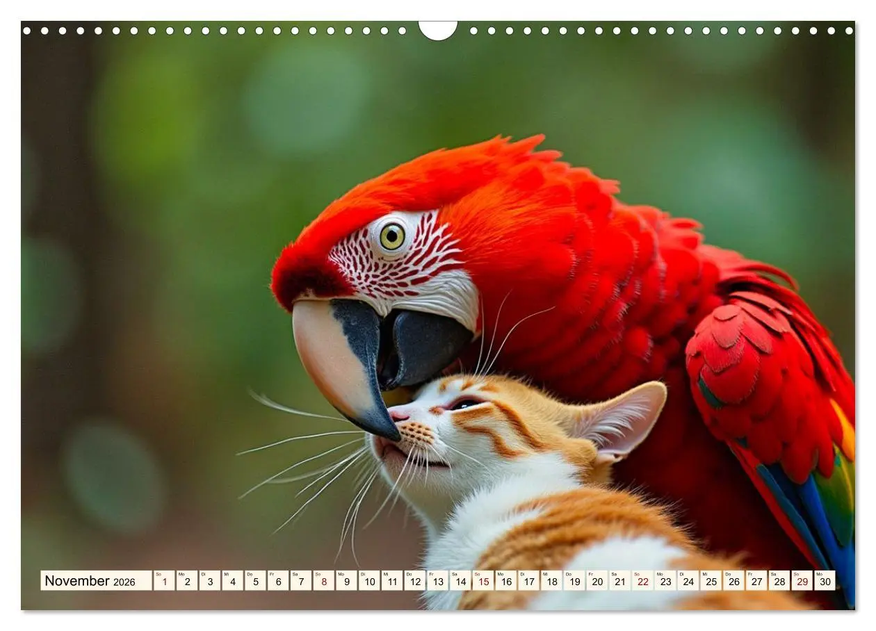 Bild: 9783516028065 | Ungewöhnliche Tierfreundschaften (Wandkalender 2026 DIN A3 quer),...