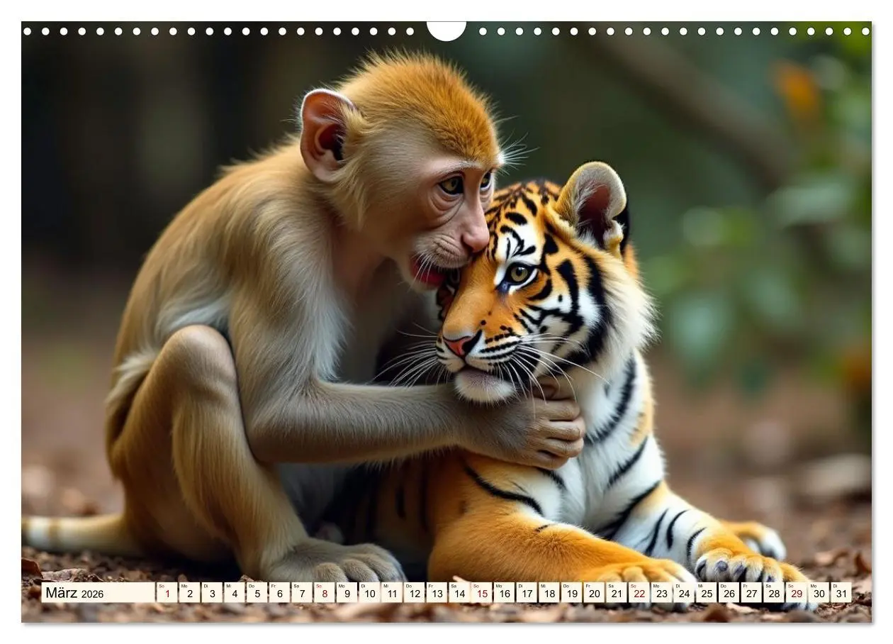 Bild: 9783516028065 | Ungewöhnliche Tierfreundschaften (Wandkalender 2026 DIN A3 quer),...