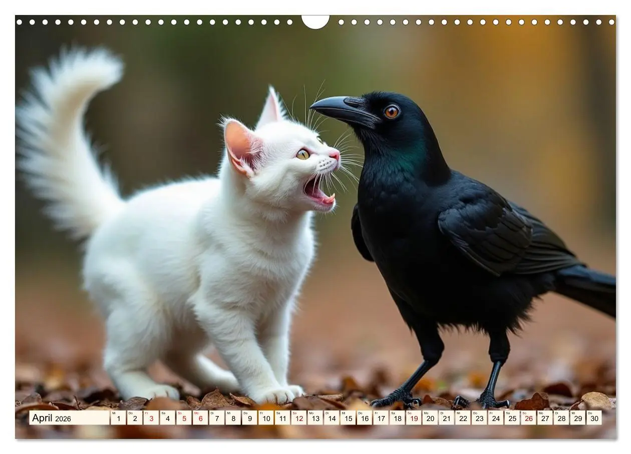 Bild: 9783516028065 | Ungewöhnliche Tierfreundschaften (Wandkalender 2026 DIN A3 quer),...