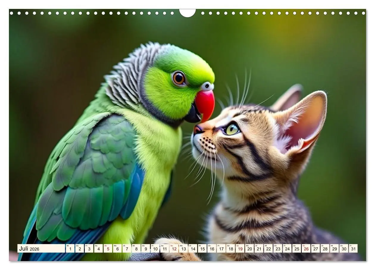 Bild: 9783516028065 | Ungewöhnliche Tierfreundschaften (Wandkalender 2026 DIN A3 quer),...