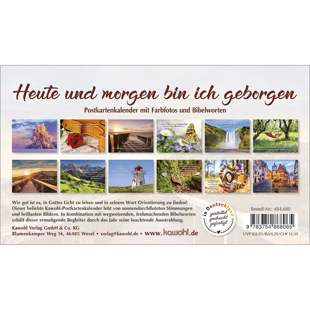 Bild: 9783754868065 | Heute und morgen bin ich geborgen 2026 | Kalender | Spiralbindung