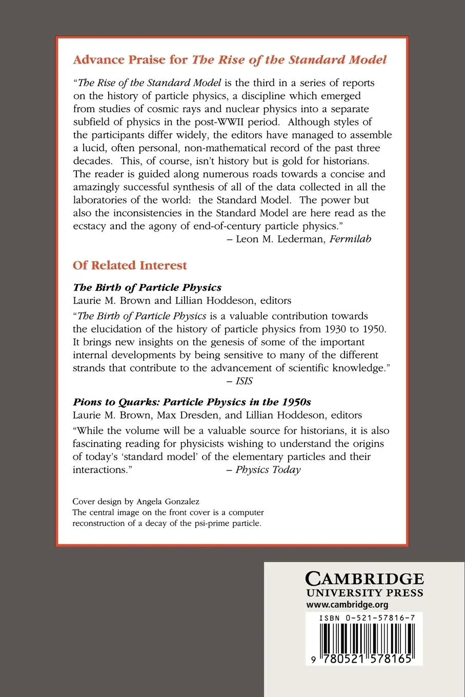 Rückseite: 9780521578165 | The Rise of the Standard Model | Laurie M. Brown (u. a.) | Taschenbuch