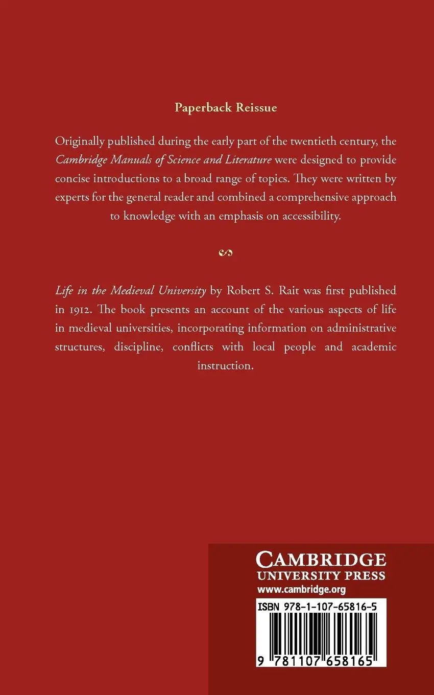 Rückseite: 9781107658165 | Life in the Medieval University | Robert S. Rait | Taschenbuch | 2012