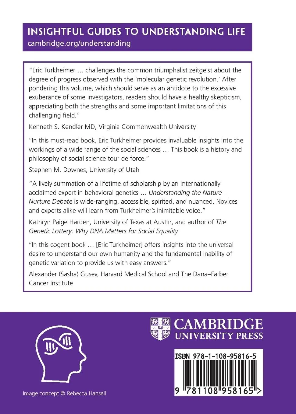 Rückseite: 9781108958165 | Understanding the Nature¿Nurture Debate | Eric Turkheimer | Buch Rückseite: 9781108958165 | Understanding the Nature¿Nurture Debate | Eric Turkheimer | Buch