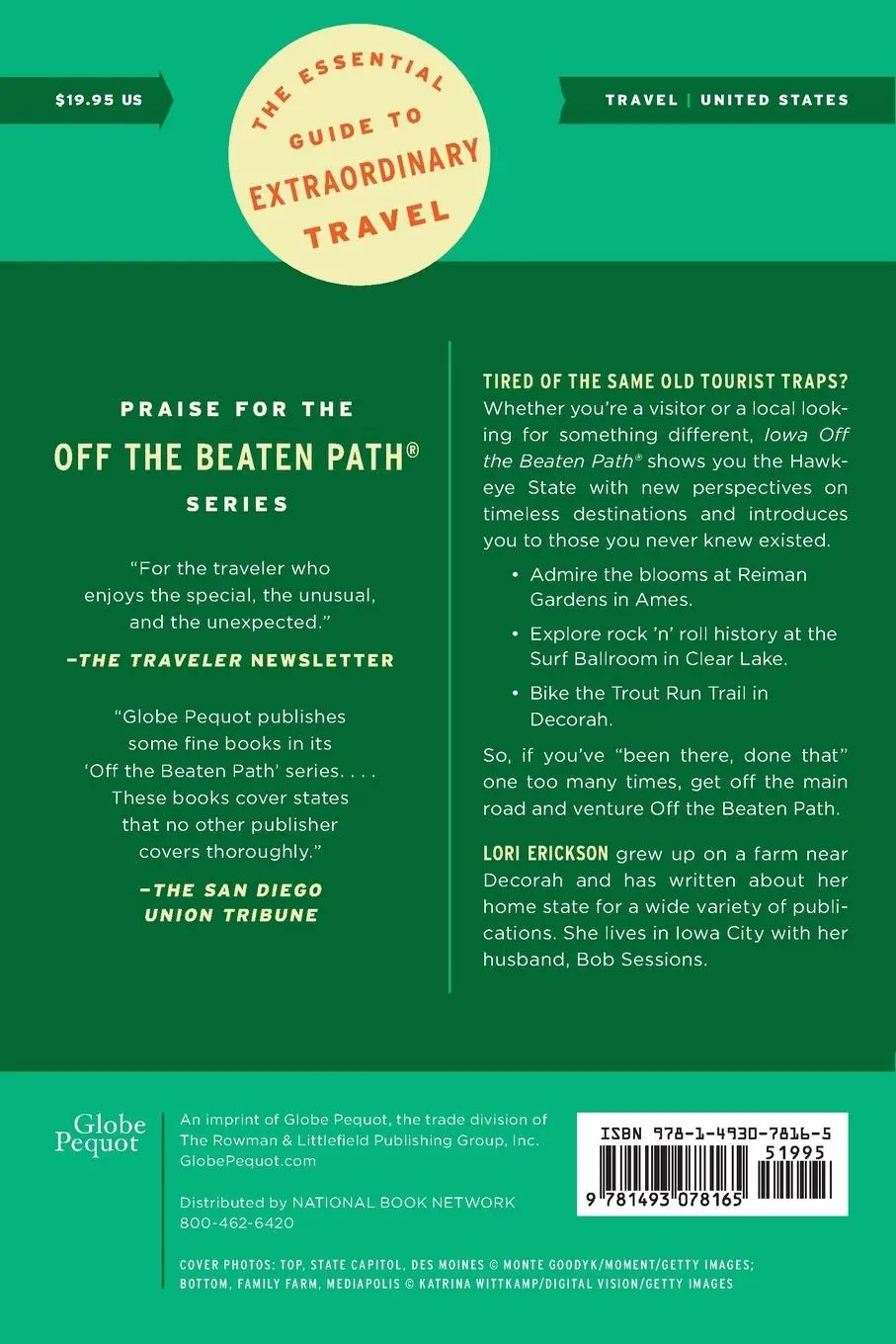 Rückseite: 9781493078165 | Iowa Off the Beaten Path | Lori Erickson | Taschenbuch | Englisch