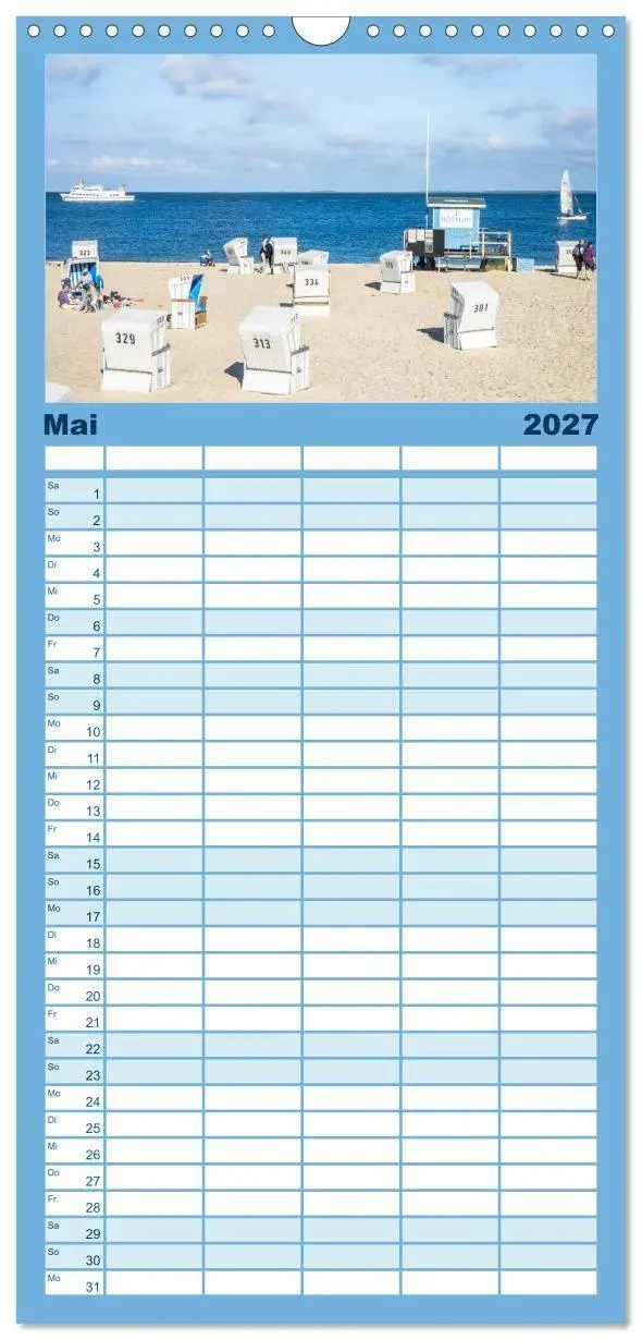 Bild: 9783594308165 | Familienplaner 2027 - Sylt süchtig mit 5 Spalten (Wandkalender, 21...