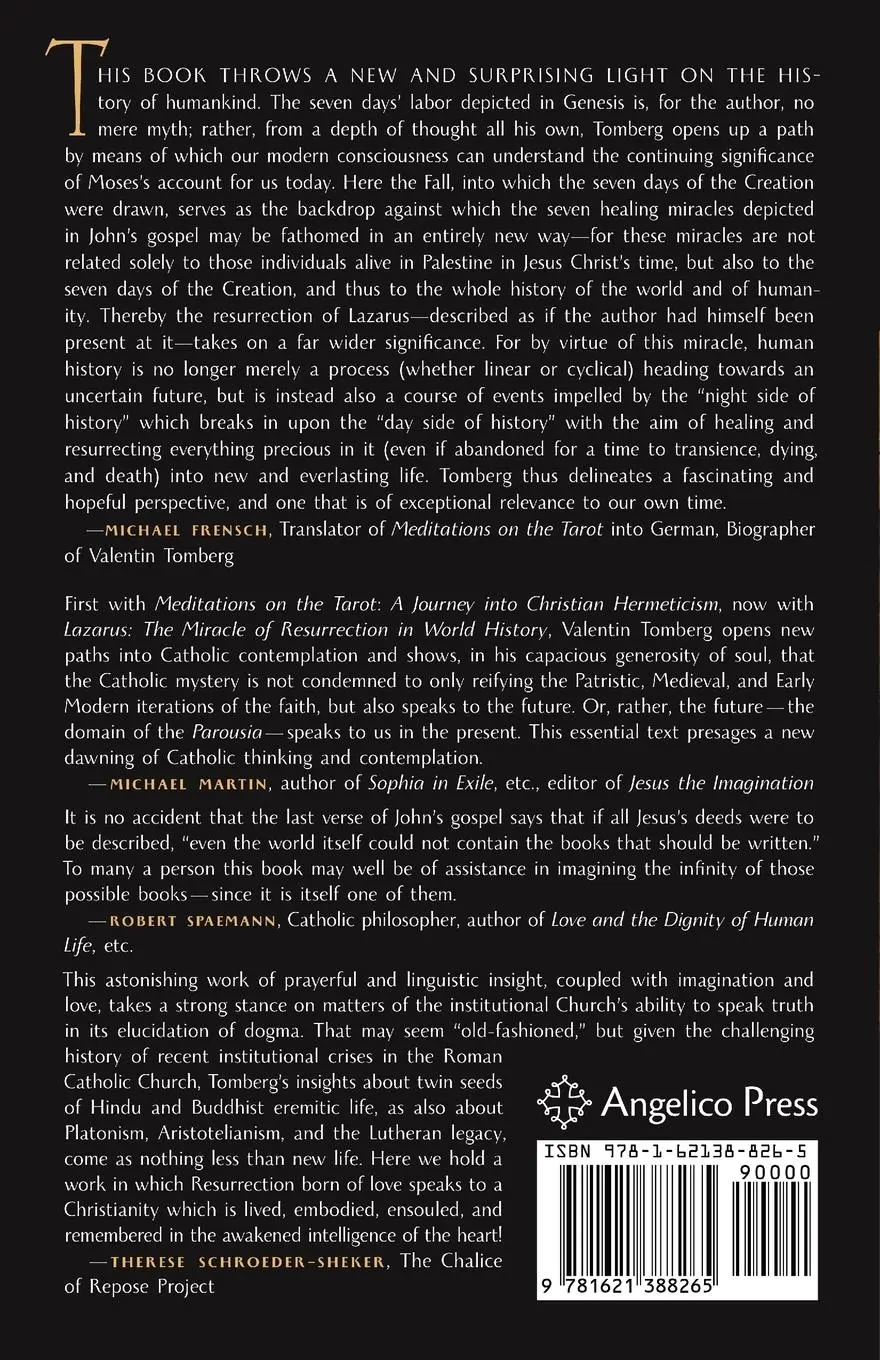 Rückseite: 9781621388265 | Lazarus | The Miracle of Resurrection in World History | Tomberg