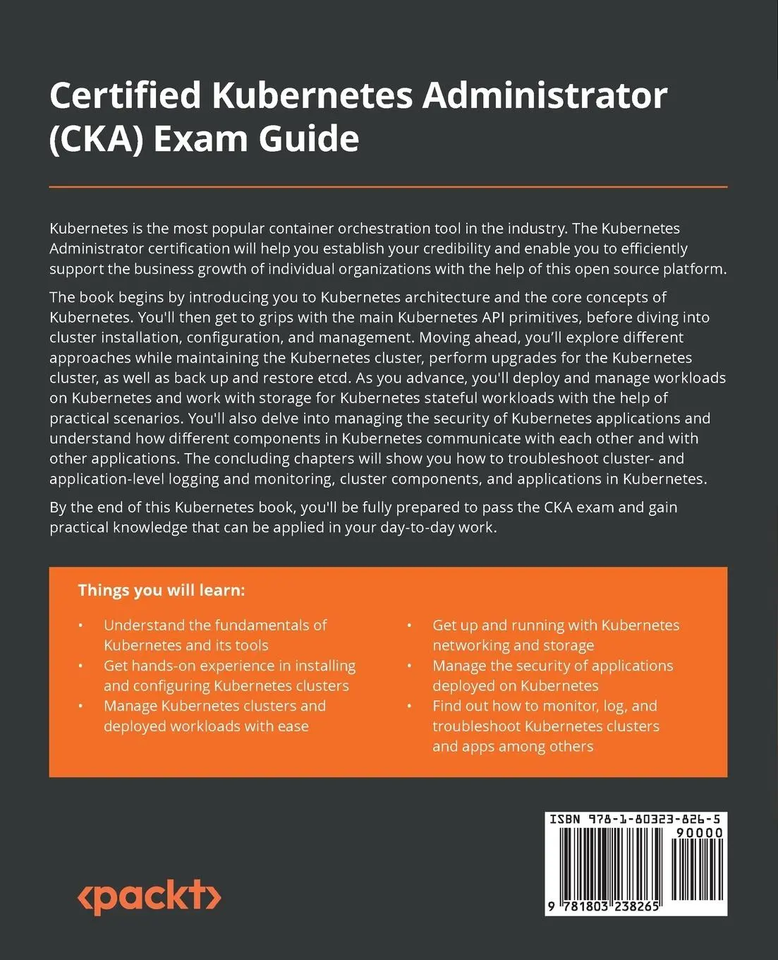 Rückseite: 9781803238265 | Certified Kubernetes Administrator (CKA) Exam Guide | Mélony Qin