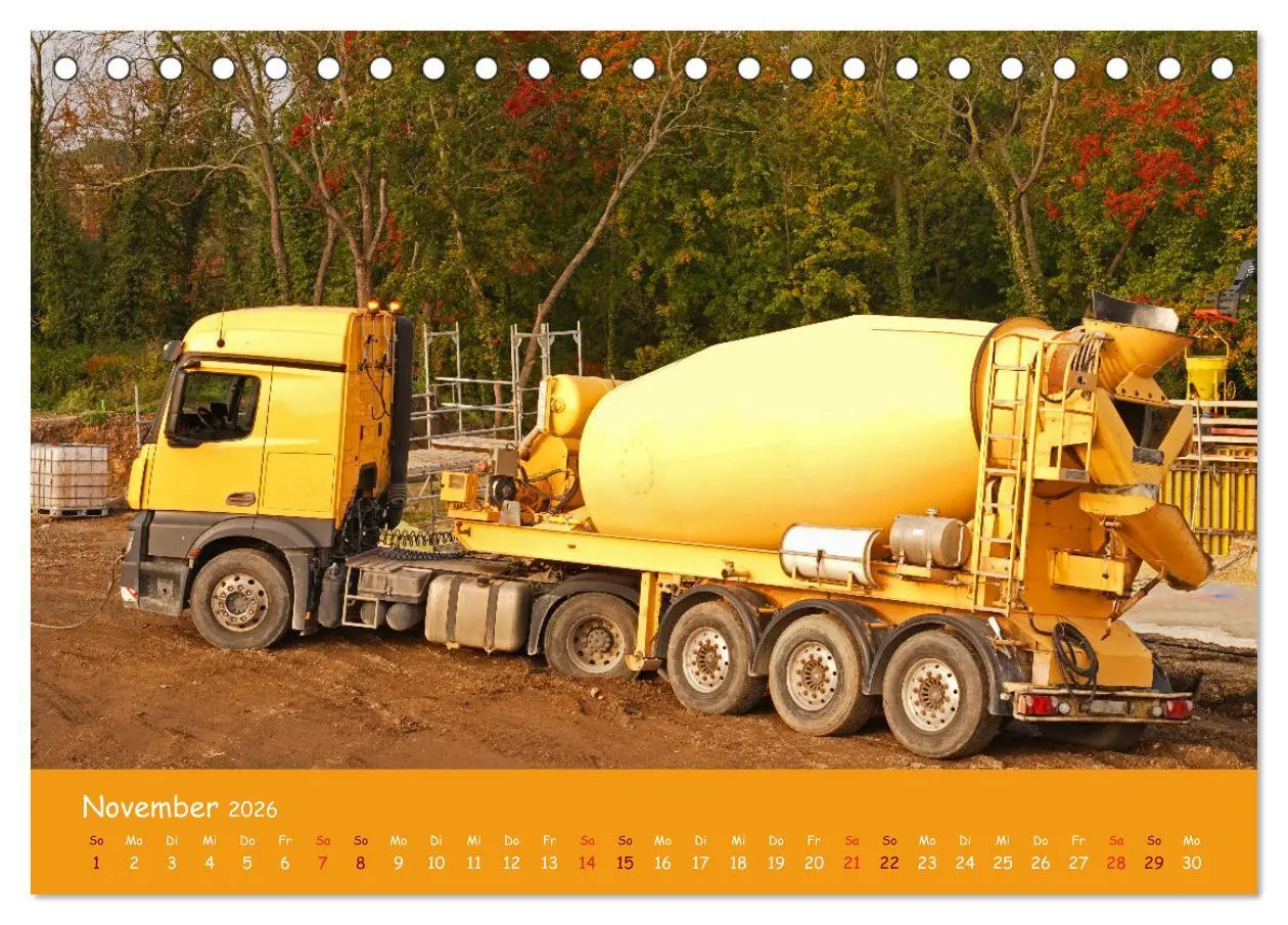Bild: 9783457608265 | Baumaschinen im Einsatz (Tischkalender 2026 DIN A5 quer), CALVENDO...
