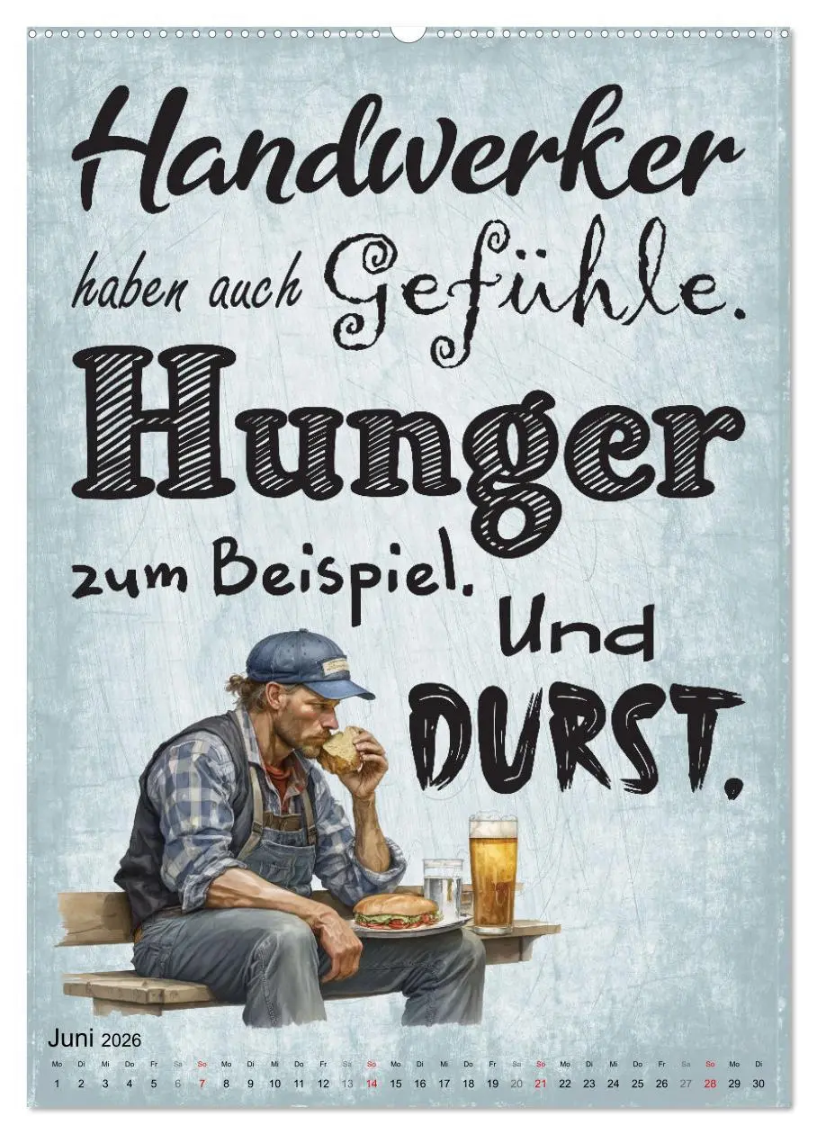 Bild: 9783516318265 | Handwerker Sprüche (Wandkalender 2026 DIN A2 hoch), CALVENDO...
