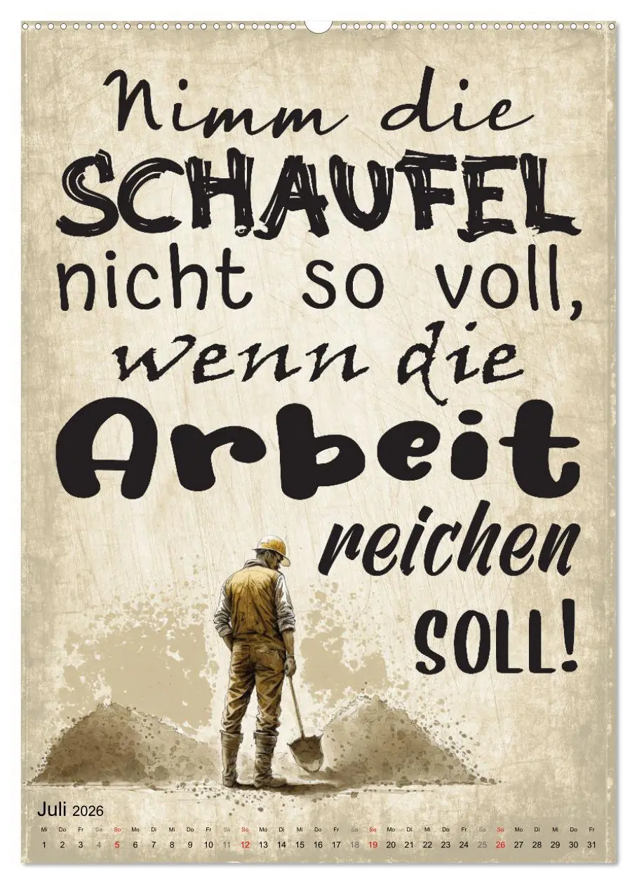 Bild: 9783516318265 | Handwerker Sprüche (Wandkalender 2026 DIN A2 hoch), CALVENDO...