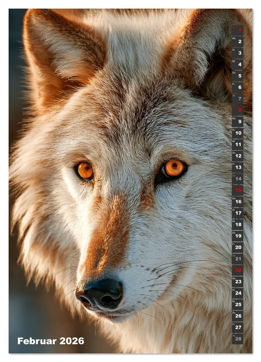 Bild: 9783516628265 | Wölfe aus aller Welt (hochwertiger Premium Wandkalender 2026 DIN A2...