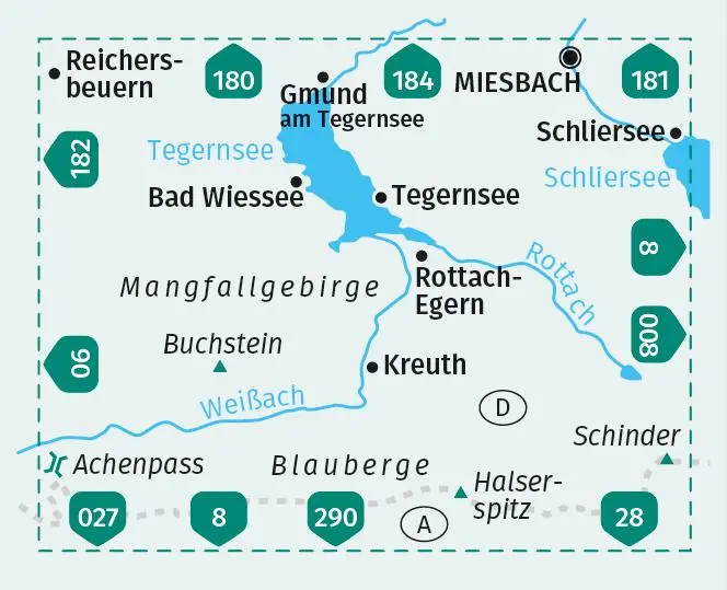 Bild: 9783991218265 | KOMPASS Wanderkarte 08 Tegernseer Tal 1:25.000 | (Land-)Karte | 2023