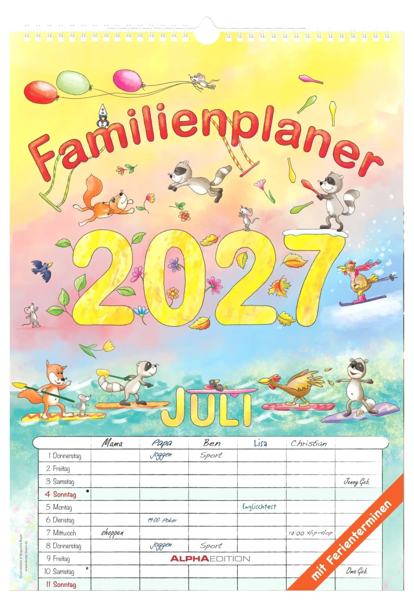 Cover: 4069095018365 | Familienplaner Cartoon 2027 | Neumann Verlage GmbH &amp; Co KG | Kalender