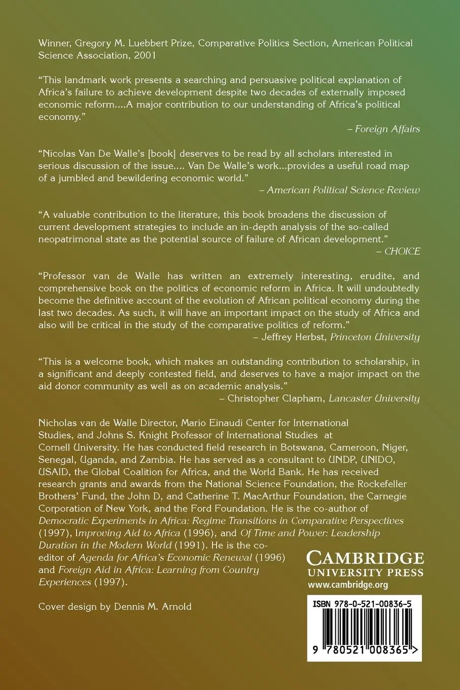 Rückseite: 9780521008365 | African Economies and the Politics of Permanent Crisis, 1979-1999