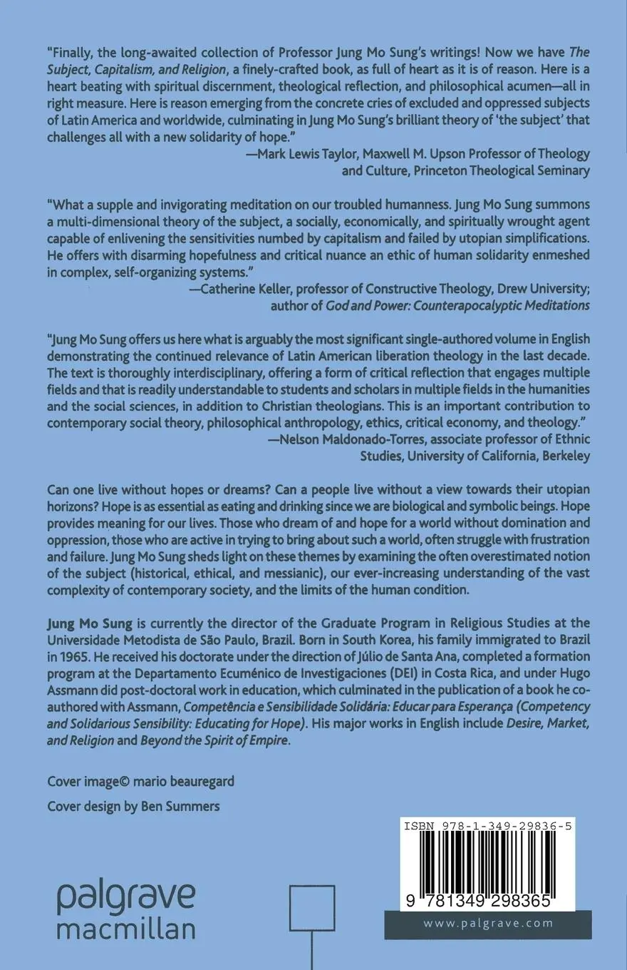 Rückseite: 9781349298365 | The Subject, Capitalism, and Religion | J. Sung | Taschenbuch | xxxiii