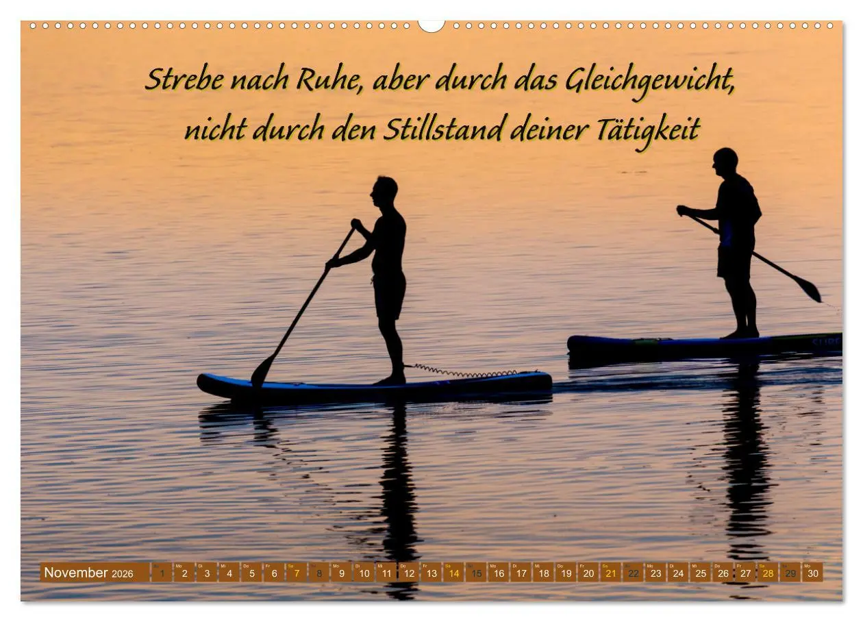 Bild: 9783457528365 | Schwimmen und SUP Begleitet mit coolen Sprüchen (Wandkalender 2026...
