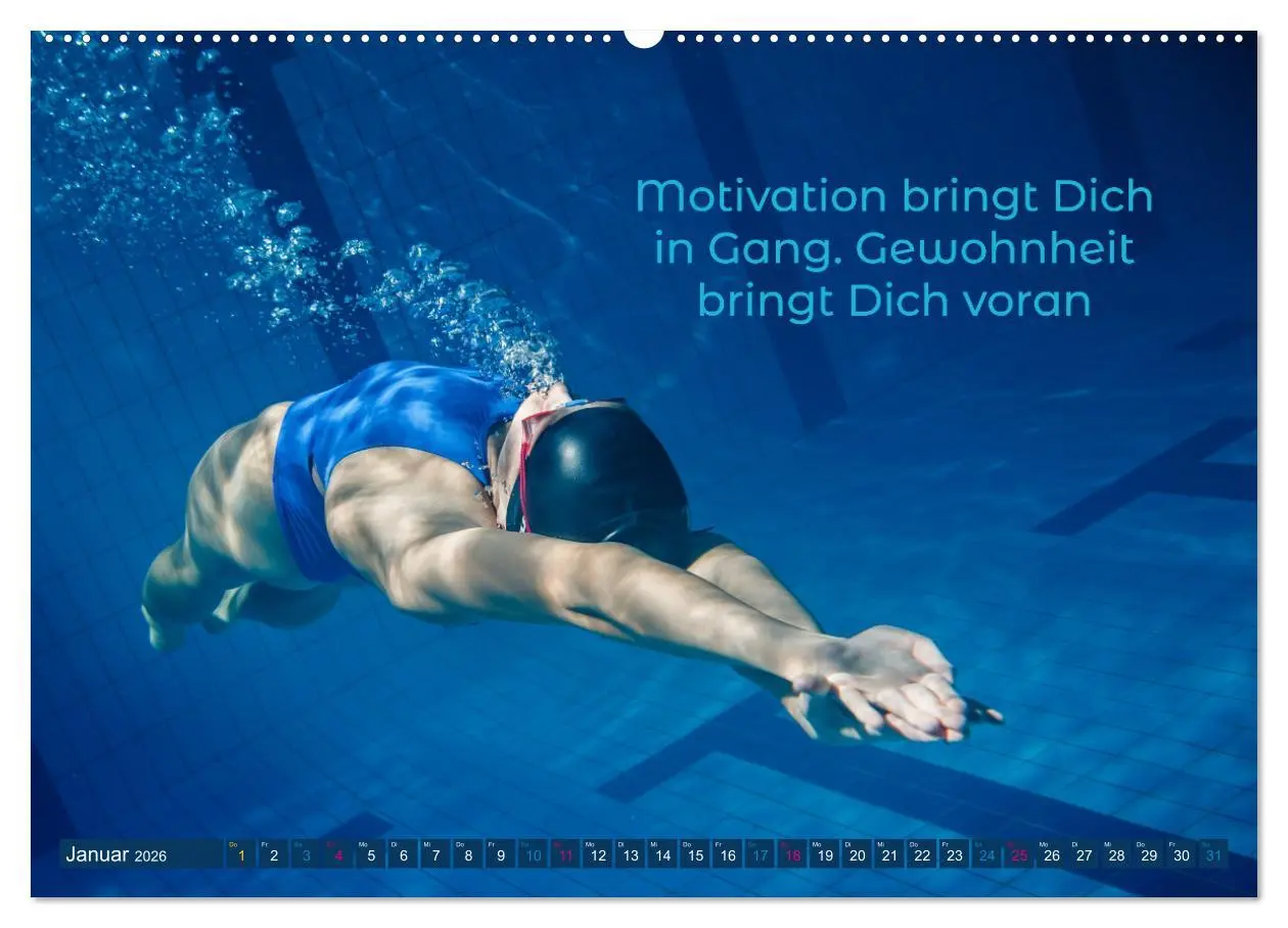 Bild: 9783457528365 | Schwimmen und SUP Begleitet mit coolen Sprüchen (Wandkalender 2026...