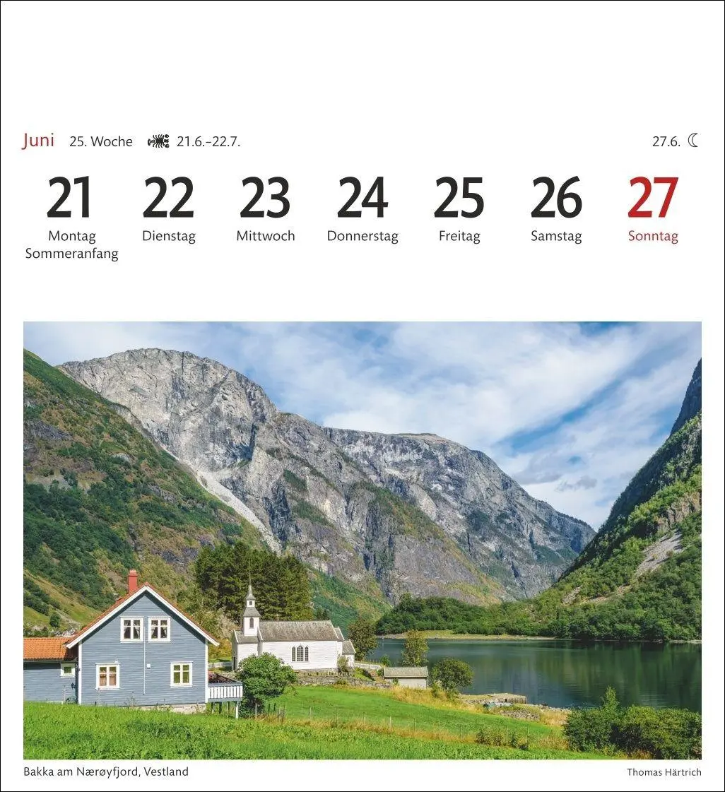 Bild: 9783840038365 | Norwegen Sehnsuchtskalender 2027 - Wochenkalender mit 53 Postkarten
