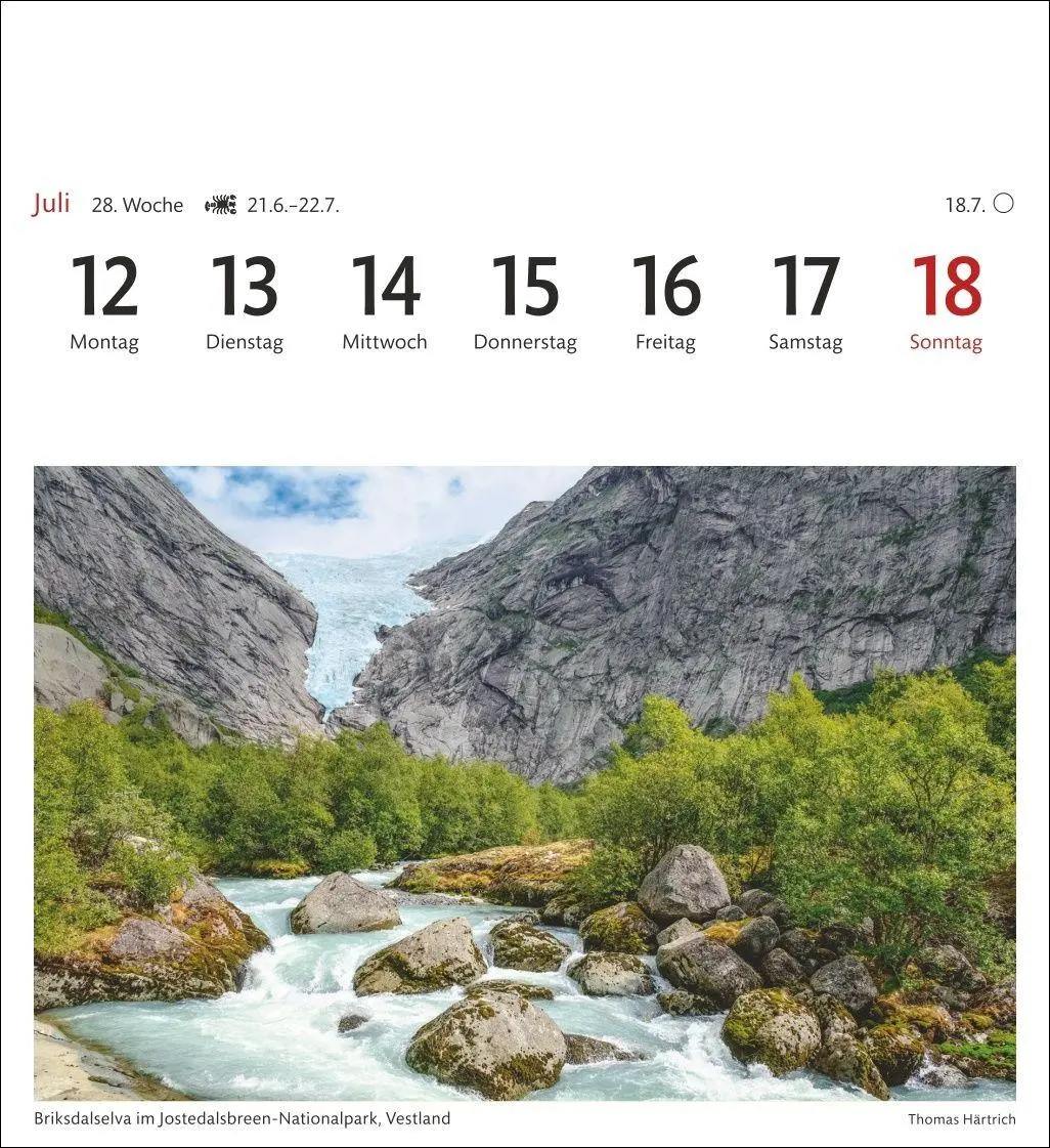 Bild: 9783840038365 | Norwegen Sehnsuchtskalender 2027 - Wochenkalender mit 53 Postkarten