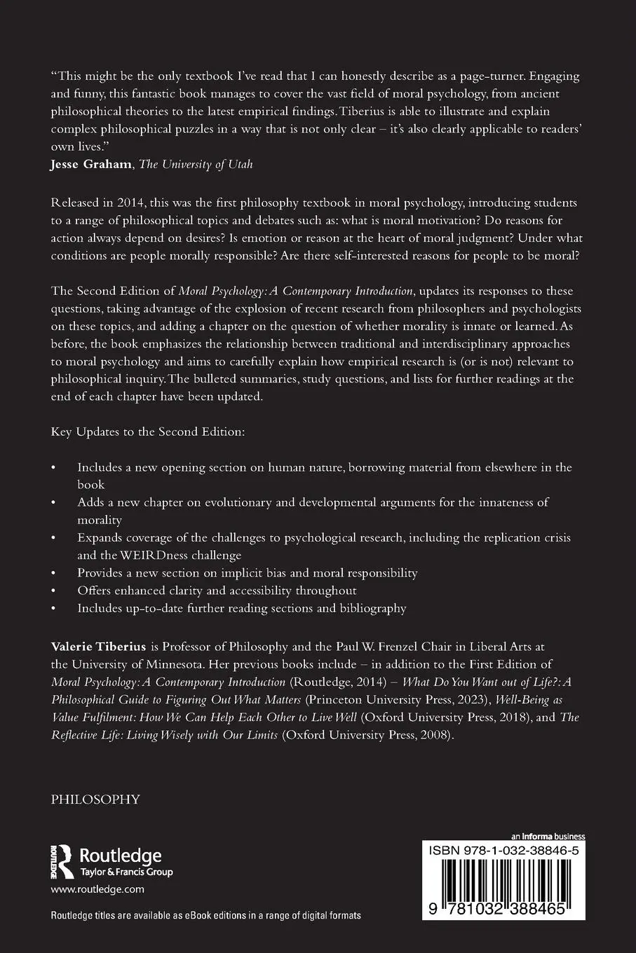 Rückseite: 9781032388465 | Moral Psychology | A Contemporary Introduction | Valerie Tiberius