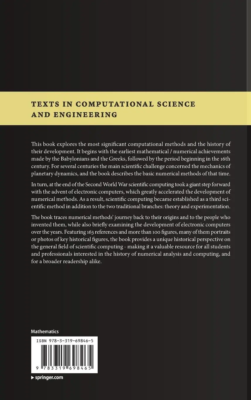 Rückseite: 9783319698465 | Scientific Computing | A Historical Perspective | Bertil Gustafsson