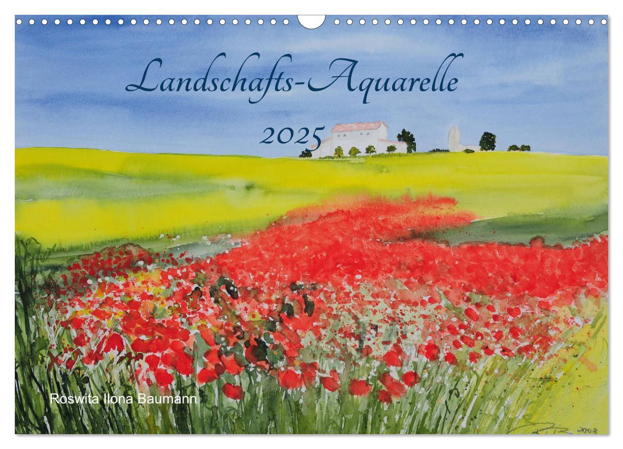 Cover: 9783435428465 | Landschafts-Aquarelle 2025 Roswita Ilona Baumann (Wandkalender 2025...