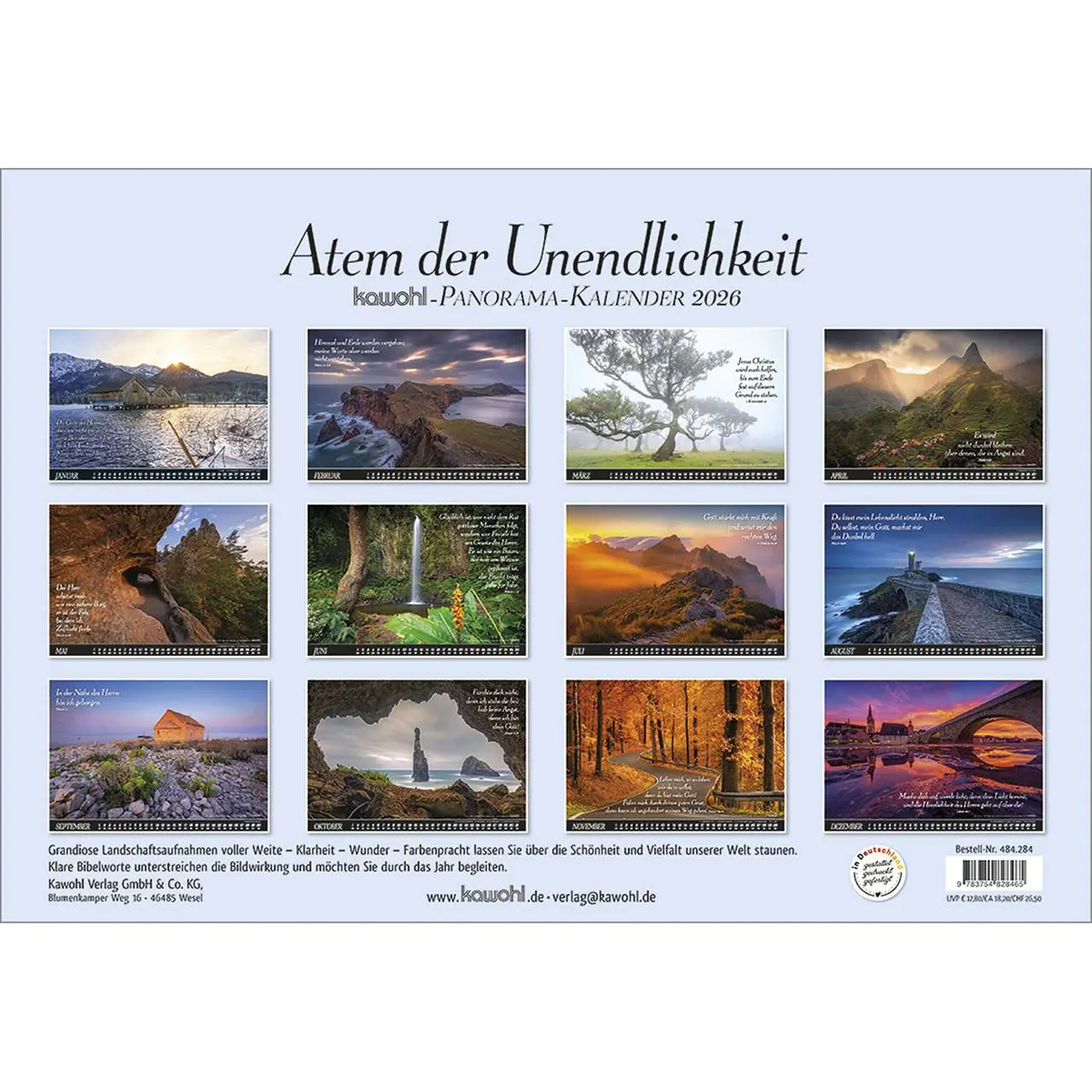 Bild: 9783754828465 | Atem der Unendlichkeit 2026 | Panorama-Kalender | Kalender | 14 S.