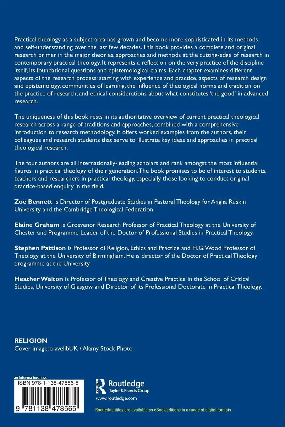 Rückseite: 9781138478565 | Invitation to Research in Practical Theology | Zoë Bennett (u. a.)