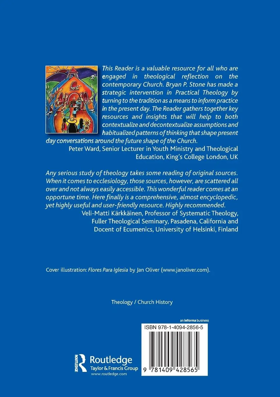 Rückseite: 9781409428565 | A Reader in Ecclesiology | Bryan P. Stone | Taschenbuch | Englisch