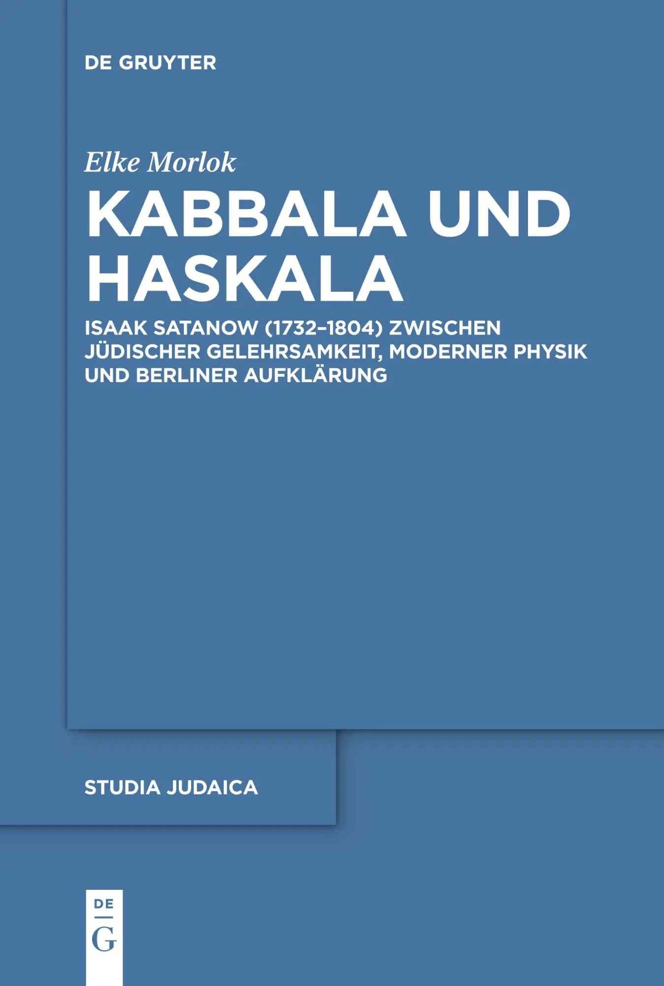 Cover: 9783111518565 | Kabbala und Haskala | Elke Morlok | Taschenbuch | VIII | Deutsch