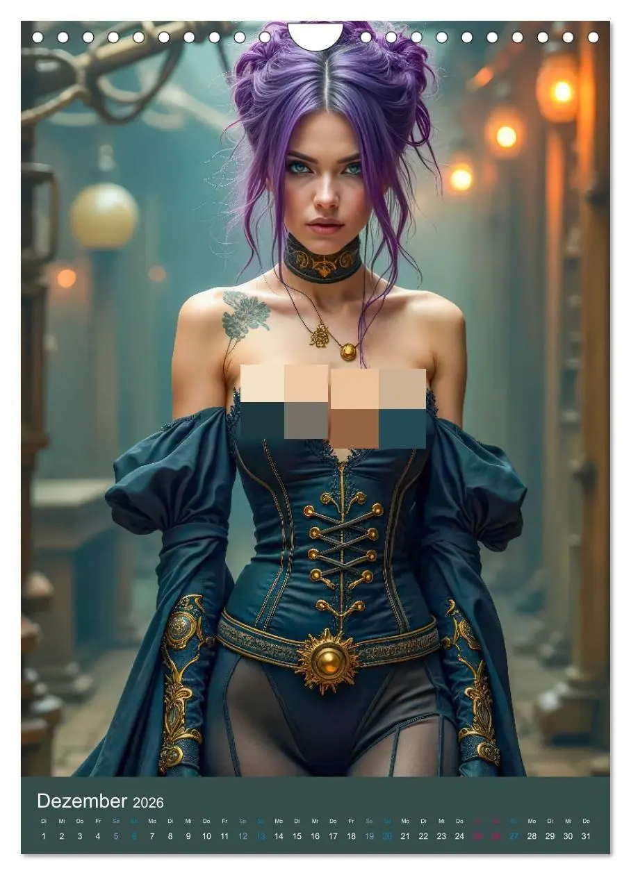 Bild: 9783457298565 | Steampunk Noir (Wandkalender 2026 DIN A4 hoch), CALVENDO...