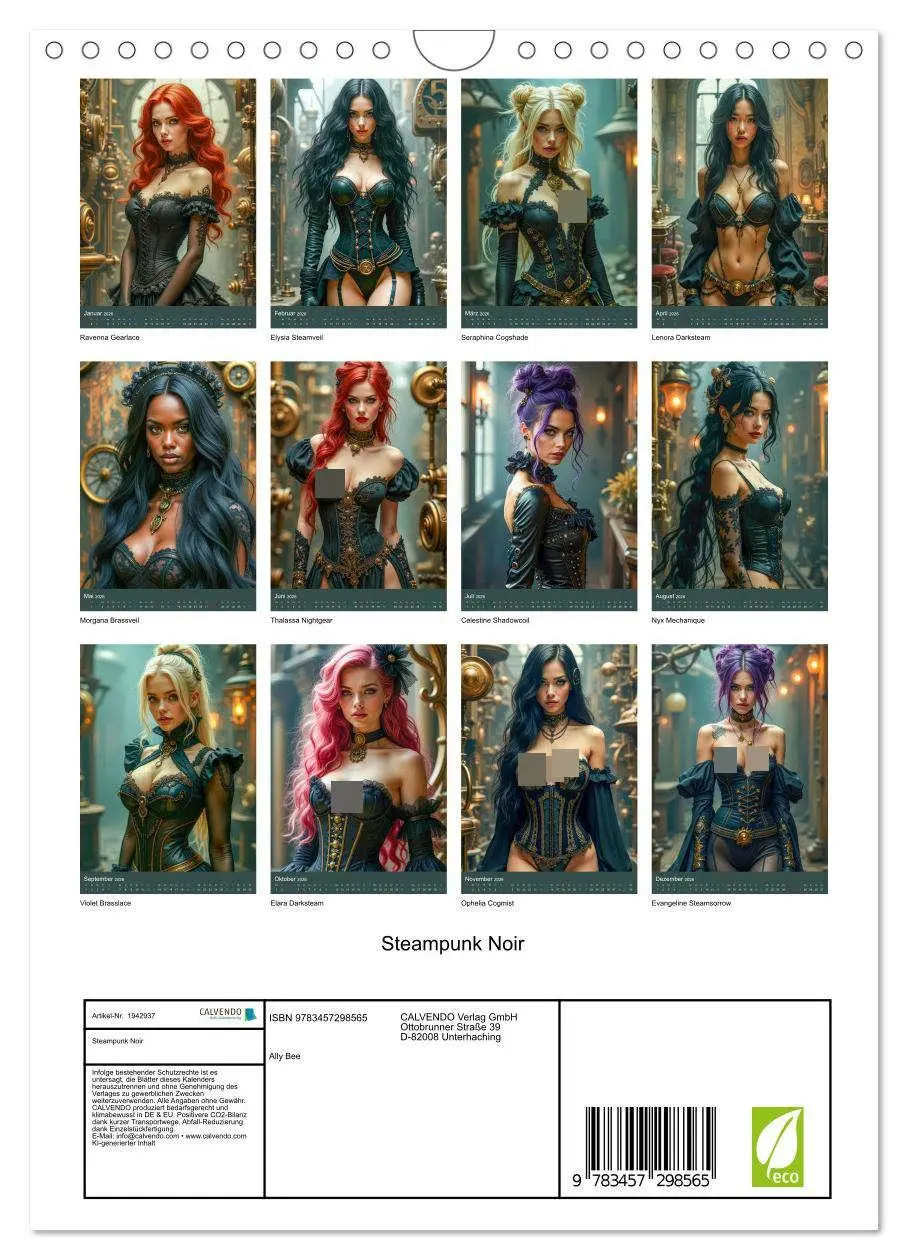 Bild: 9783457298565 | Steampunk Noir (Wandkalender 2026 DIN A4 hoch), CALVENDO...