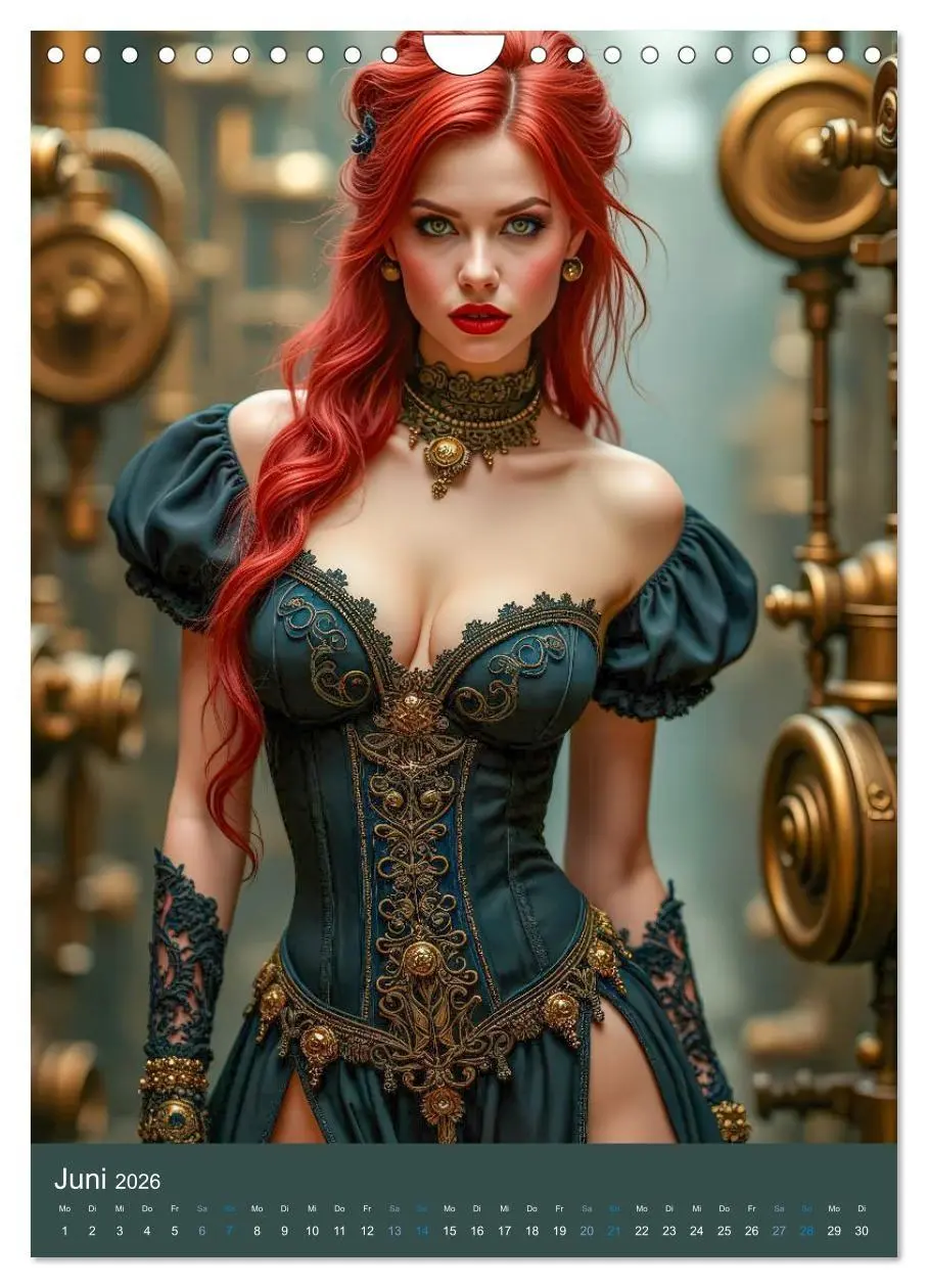 Bild: 9783457298565 | Steampunk Noir (Wandkalender 2026 DIN A4 hoch), CALVENDO...