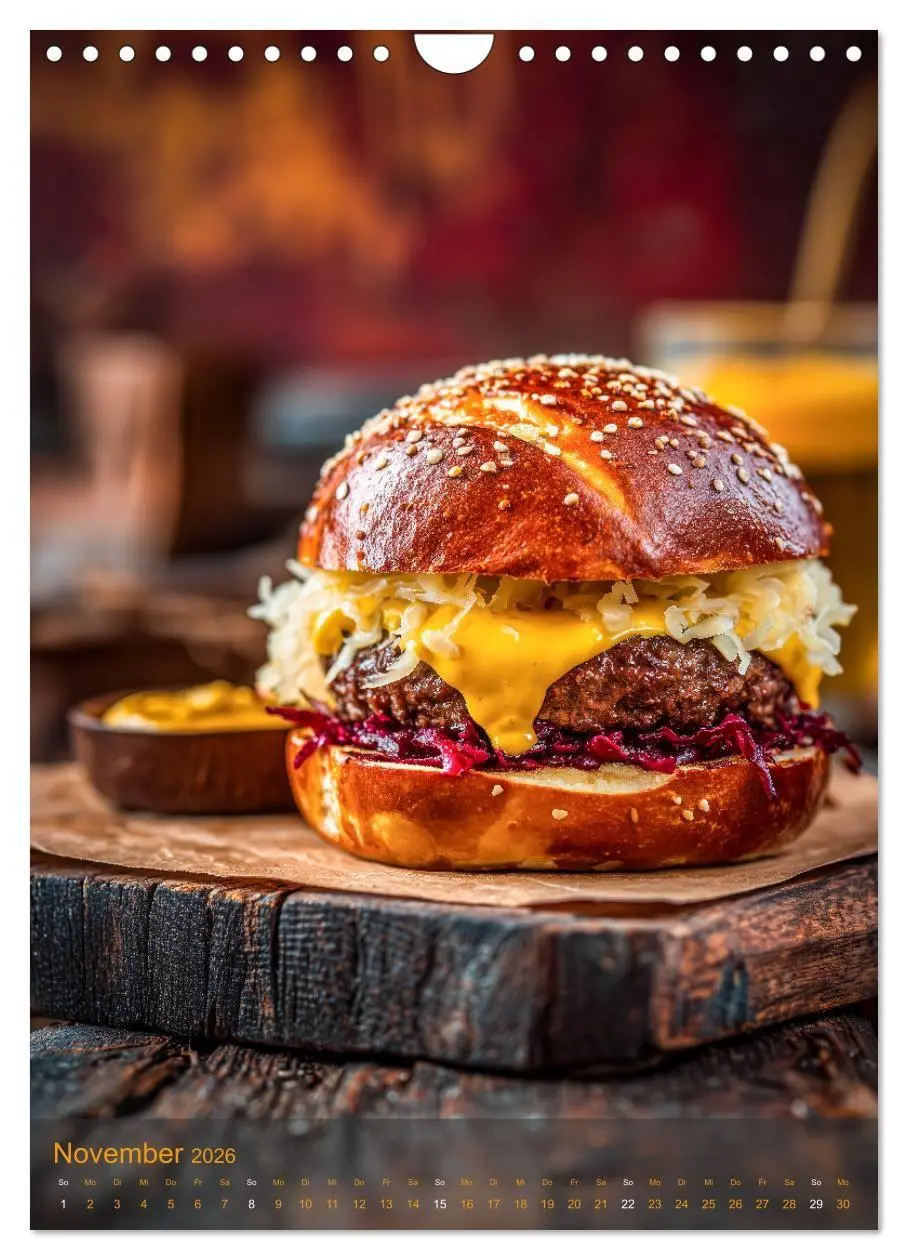 Bild: 9783516698565 | Burger Kalender - Foodporn für echte Burgerfans (Wandkalender 2026...