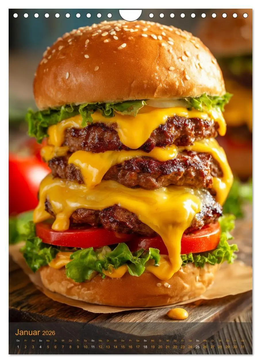 Bild: 9783516698565 | Burger Kalender - Foodporn für echte Burgerfans (Wandkalender 2026...