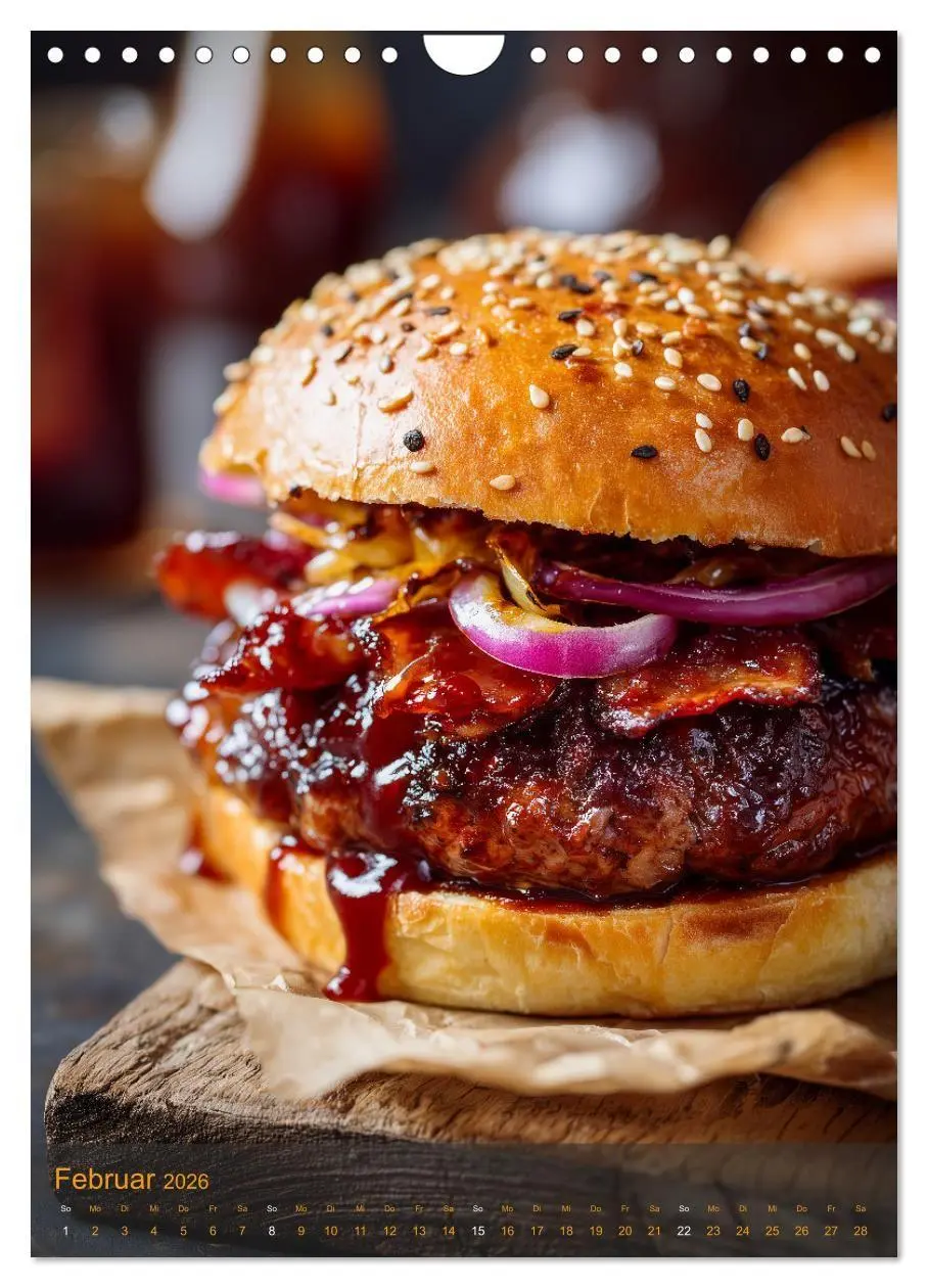 Bild: 9783516698565 | Burger Kalender - Foodporn für echte Burgerfans (Wandkalender 2026...