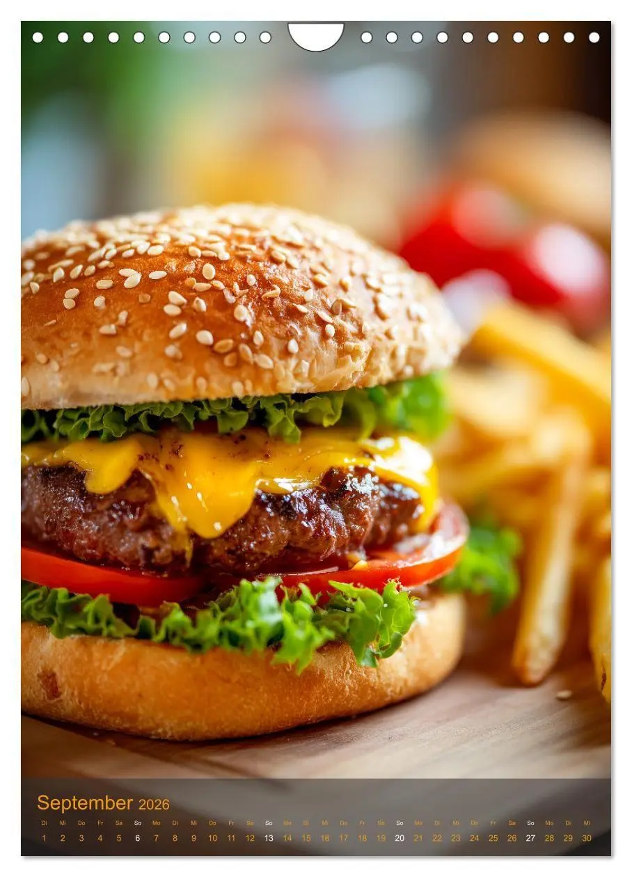 Bild: 9783516698565 | Burger Kalender - Foodporn für echte Burgerfans (Wandkalender 2026...