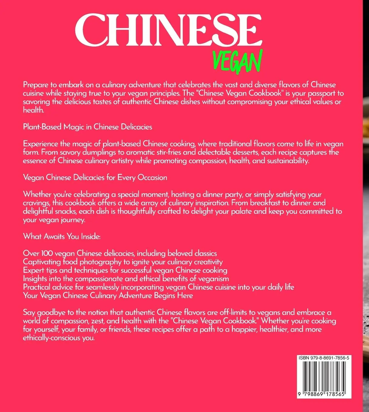 Rückseite: 9798869178565 | Chinese Vegan Cookbook | Hason Han | Taschenbuch | Englisch | 2023